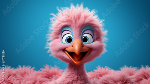 close up of an ostrich HD 8K wallpaper Stock Photographic Image