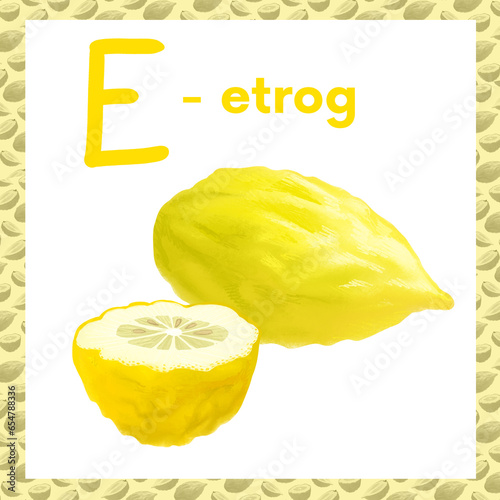 The fruit and vegetable alphabet, etrog photo