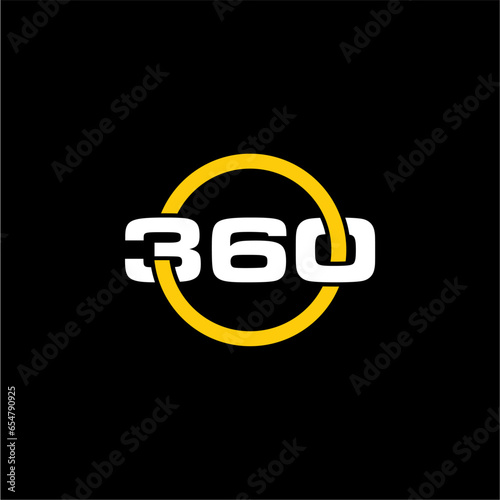 360 Letter Initial Logo Design Template Vector Illustration	