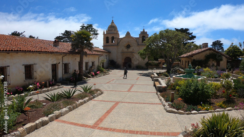 Carmel-by-the-Sea, Monterey County, California, USA, June 30, 2022: The Capilla (chapel) at Mission San Carlos Borromeo del Río Carmelo. photo