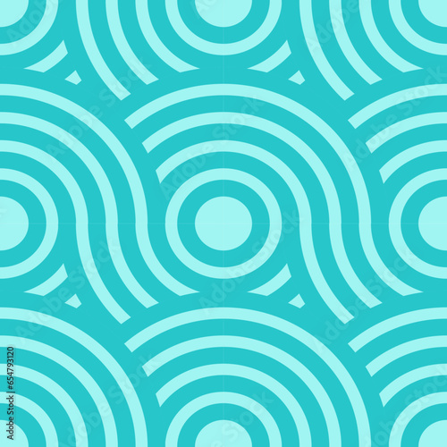 abstract background with circles, seamless pattern circle wave abstract , ocean wave, geometric line. vector illustration 