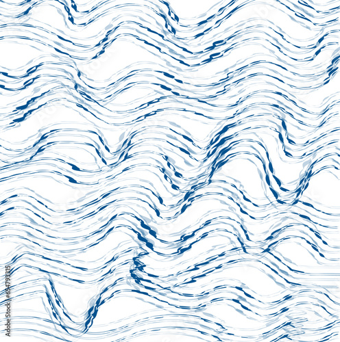 Imitation of a waving sea or ocean in the form of a wavy line