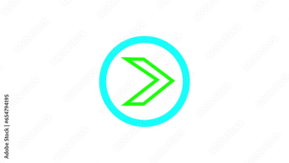 Direction Arrow Symbol Pointing on Black Background .