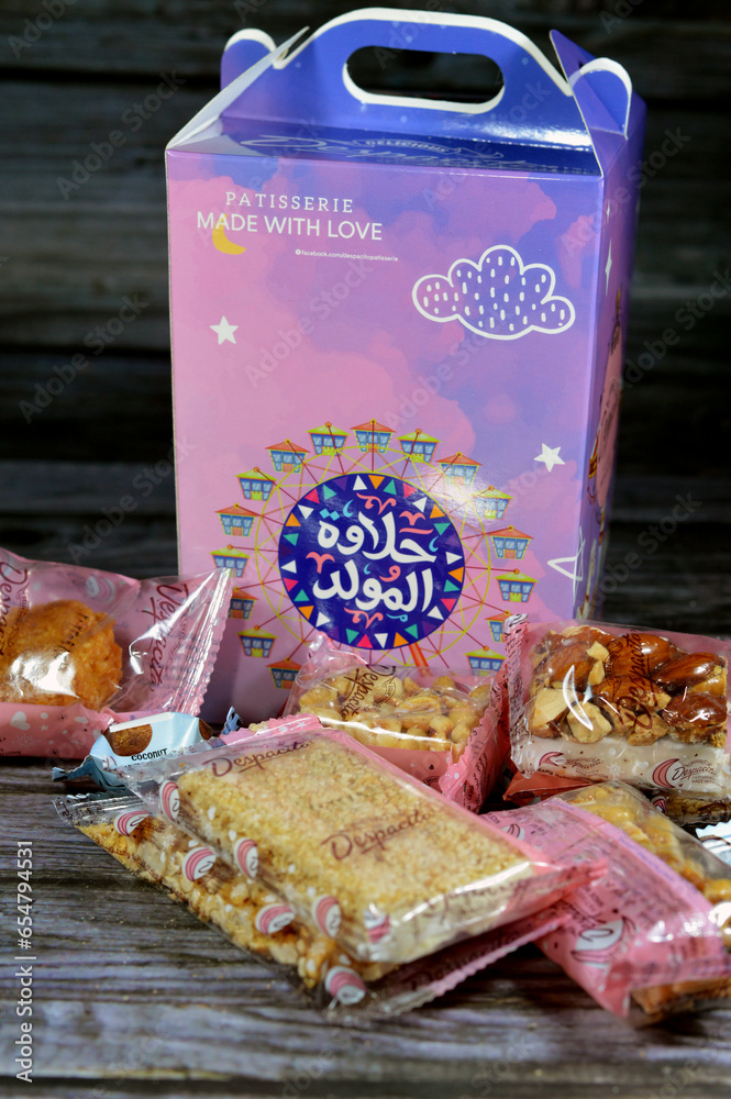 Cairo, Egypt, September 27 2023 Despacito Patisserie collection of