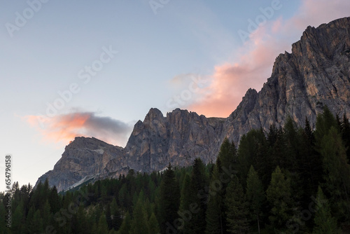 Cloudy landscape in the Dolomites  Italy