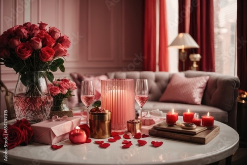 Saint Valentine Day interior design