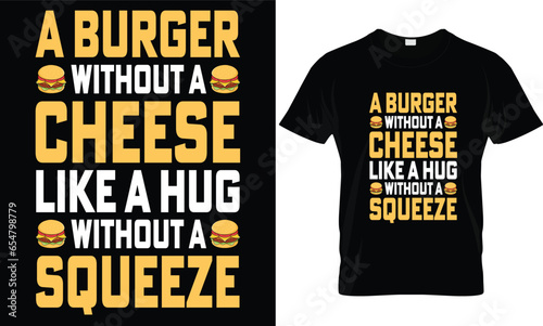 Burger t-shirt design vector graphic.