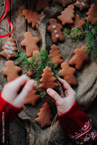 Christmas gingerbread cookies.