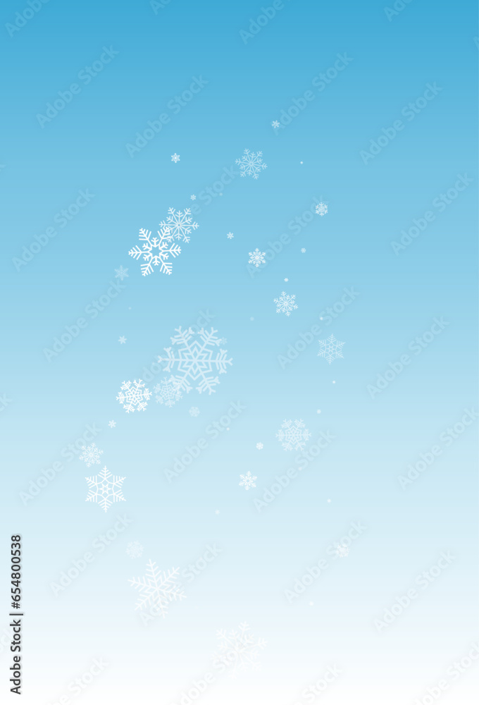 Fototapeta premium Gray Snowflake Vector Blue Background. Fantasy