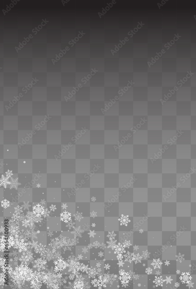 Silver Snowfall Vector Transparent Background. Silver Snowfall Vector Transparent Background.