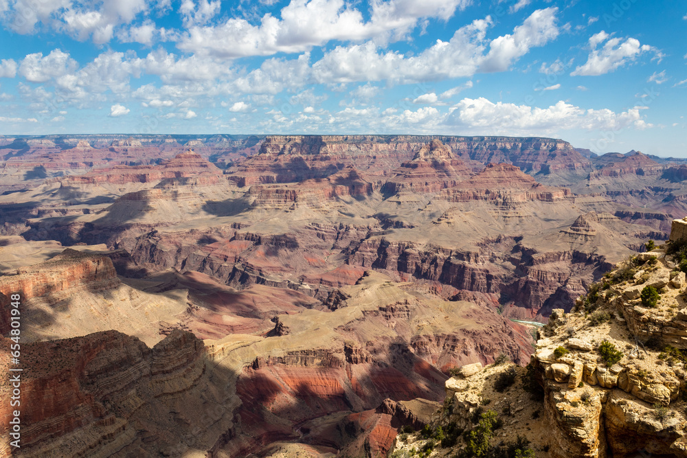 The South Rim of the Grand Canyon National Park, carved by the Colorado River in Arizona, USA. Amazing natural geological formation. The Moran Point. The South Rim of the Grand Canyon National Park, carved by the Colorado River in Arizona, USA. Amazing natural geological formation. The Moran Point.