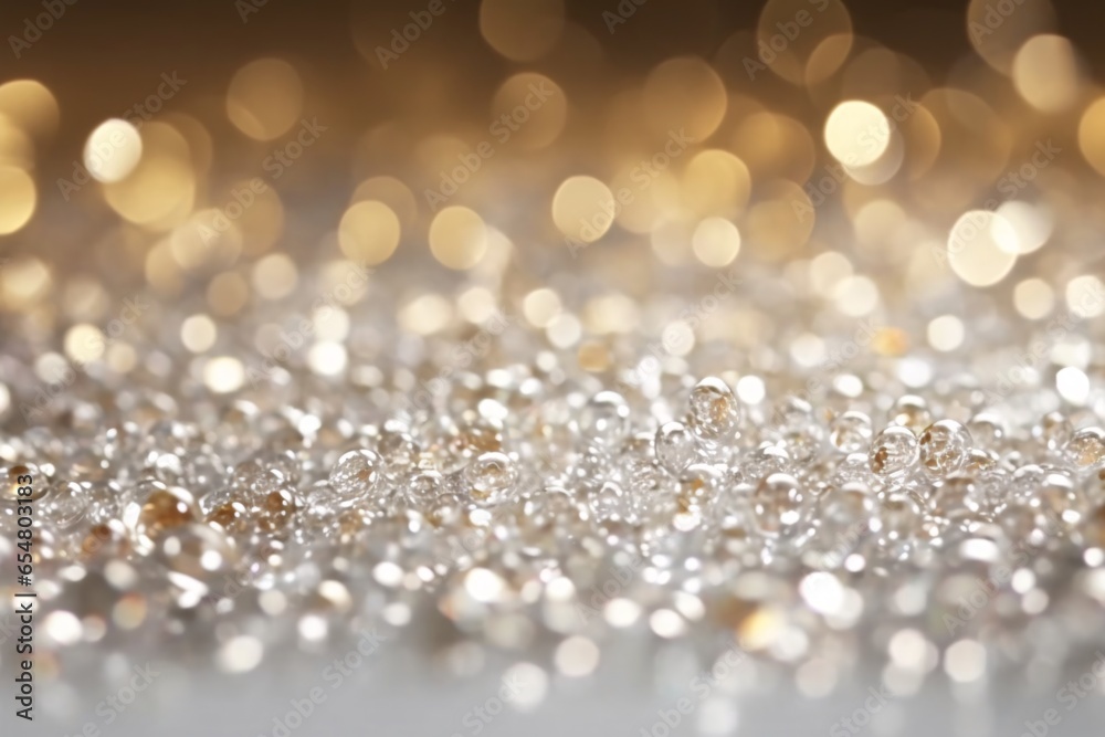 Glittering silver abstract background with bokeh defocused lights. Glittering lights background. Christmas and New Year holidays concept.
Glittering silver abstract background with bokeh defocused lights. Glittering lights background. Christmas and New Year holidays concept.