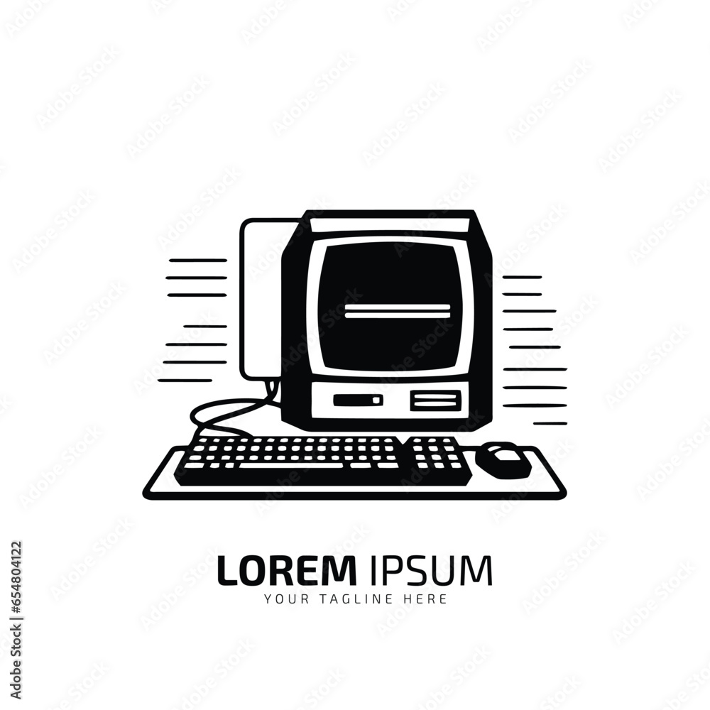 vector illustration graphic icon of mouse monitor keyboard computer silhouette vector illustration graphic icon of mouse monitor keyboard computer silhouette