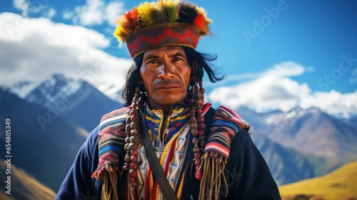 A Peruvian in Andean attire