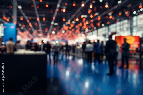 Abstract defocused scene at a tradeshow, job fair, or stock market