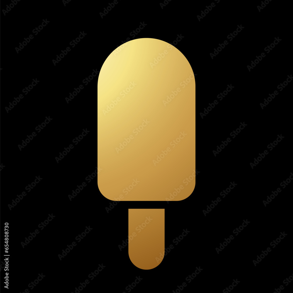 Gold Abstract Simplistic Ice Cream Bar Icon Gold Abstract Simplistic Ice Cream Bar Icon