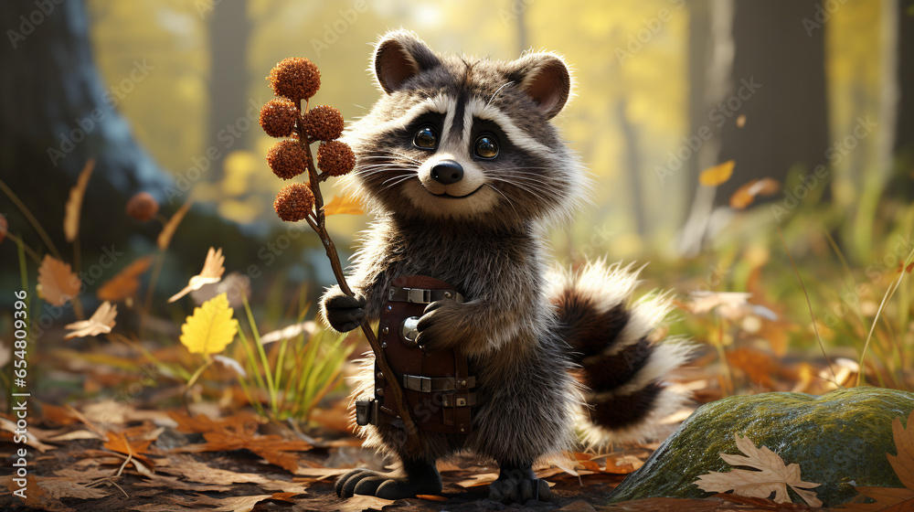 raccoon in the woods HD 8K wallpaper Stock Photographic Image raccoon in the woods HD 8K wallpaper Stock Photographic Image
