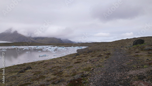 Fjallsarlon is a glacial lagoon in Iceland, located on the southern end of Vatnajökull glacier. Vatnajokull Glacier is the largest glacier in Europe.