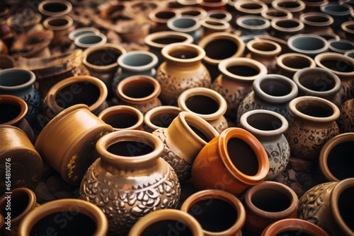 Grounded in tradition, various clay pots form a vibrant market © Jawed Gfx