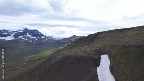 Dyrfjoll is a series of mountains within a great mountain range that rests between Fjord Borgarfjordur Eystri and the municipality Fljótsdalsherad in East Iceland. photo