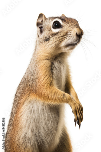 Ground squirrel on a white background © Veniamin Kraskov