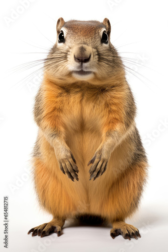 Ground squirrel on a white background