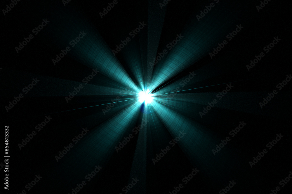 digital lens flare in black background.Beautiful rays of glowing light. overlay texture banner effect in front or photo