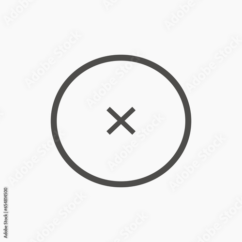 wrong, delete, cross, cancel icon vector isolated