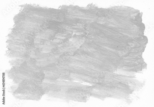 Light gray gouache paint texture. Gray grunge painting background with monochrome abstract brushstrokes. photo