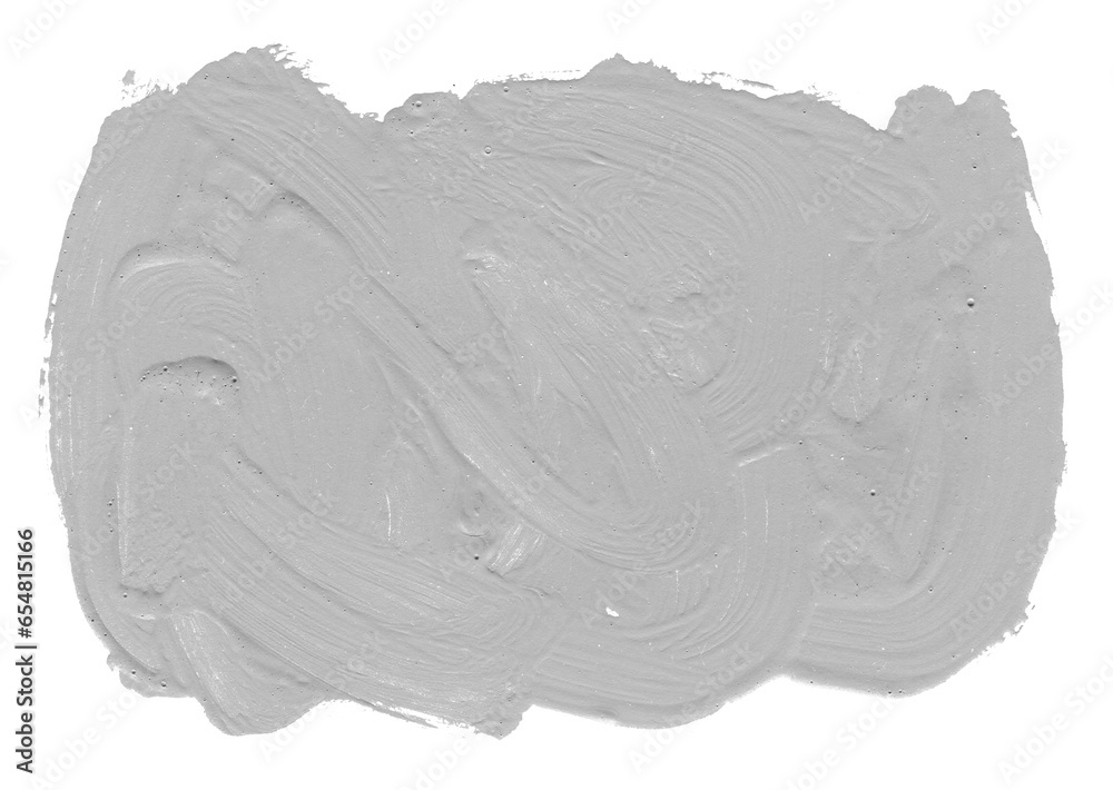 Light gray gouache paint texture. Gray grunge painting background with monochrome abstract brushstrokes.
