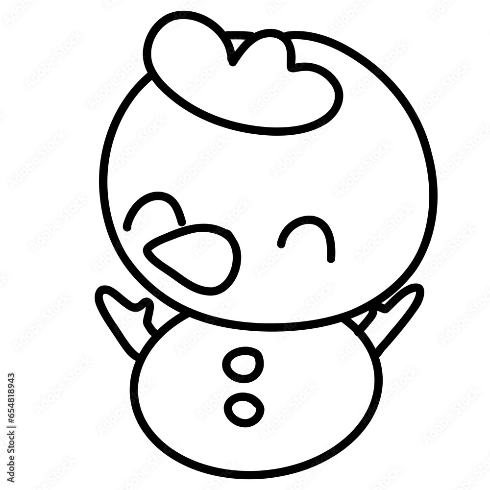 Christmas festival, snowman, cute lines, decoration Christmas festival, snowman, cute lines, decoration