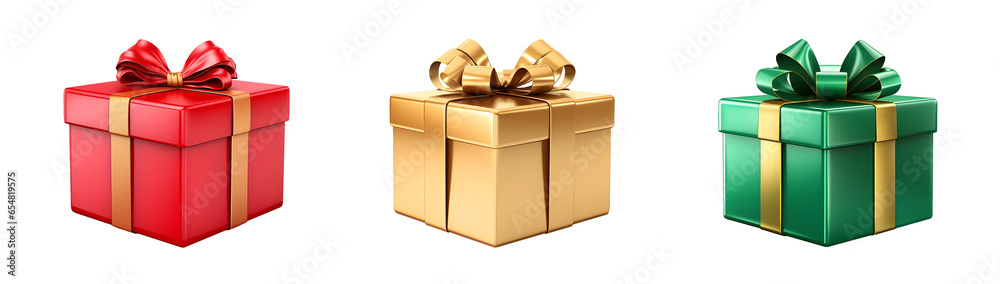 Luxury red christmas gift box with ribbon bow isolated, new year holiday celebration decoration package, festive birthday giftbox Ai generated Luxury red christmas gift box with ribbon bow isolated, new year holiday celebration decoration package, festive birthday giftbox Ai generated
