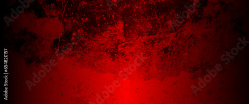 Scary red wall for background, Dark grunge textured red concrete wall background, red horror wall background, dark slate background toned classic red color, Dark cracked cement and smoked poster.