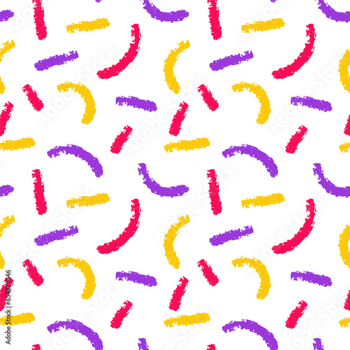 Charcoal crayon pencil colored lines, squiggles and scribbles. Grunge pen colored chalk collection. Hand drawn vector doodles. Bright color charcoal or chalk drawing. Rough bright crayon strokes
