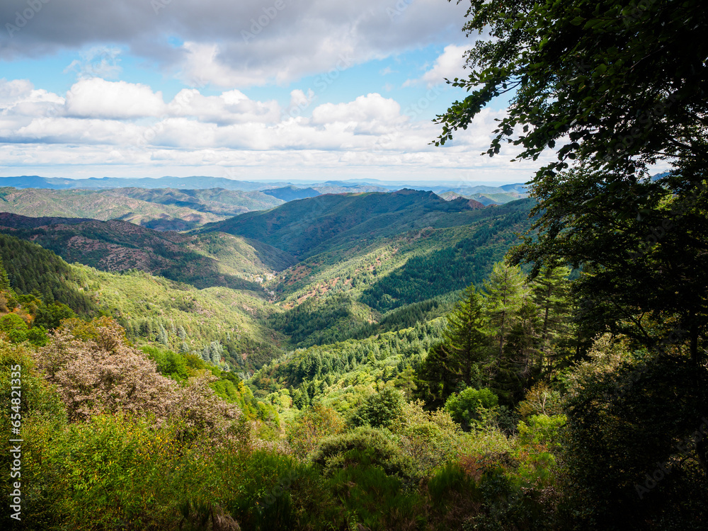 4000 steps hike from Vallerauge to the mount Aigoual in the Cevennes national park, France