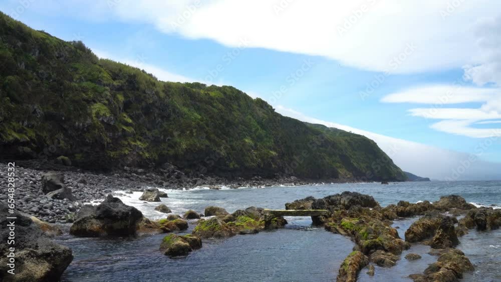 Sao Miguel Island Cliff and Atlantic Ocean, Beautiful Landmarks in the Azores Islands
Sao Miguel Island Cliff and Atlantic Ocean, Beautiful Landmarks in the Azores Islands