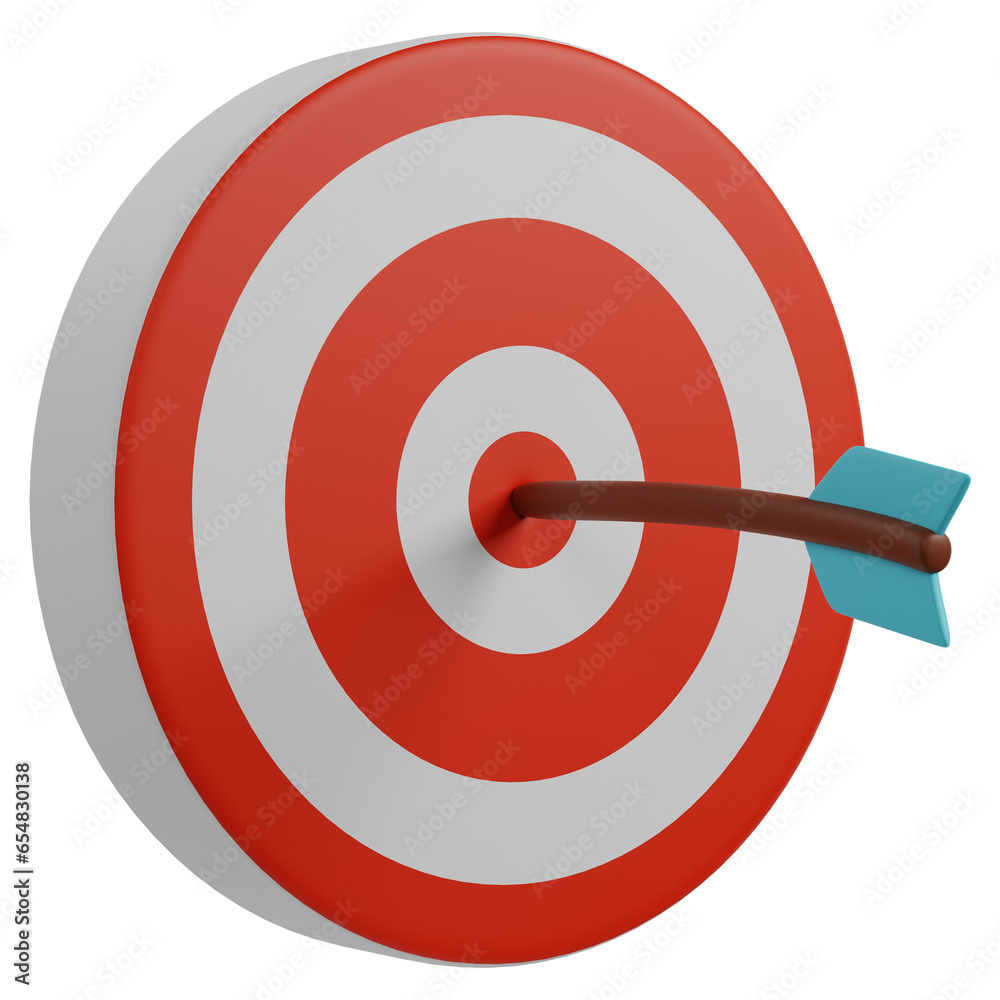 3D Target Arrow Illustration 3D Target Arrow Illustration