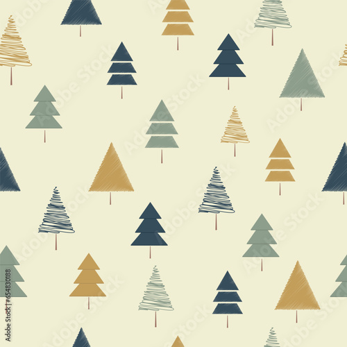 Christmas tree pattern. Merry Christmas