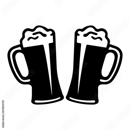 2 beer pints saying cheers. 