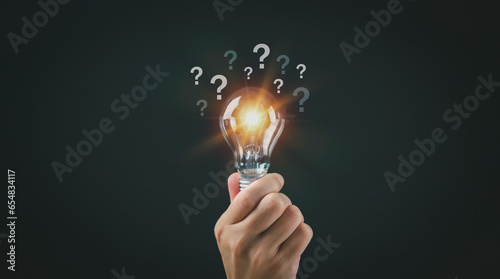 Search for inspiration, innovation, creativity, simulated thinking, answers, thinking characteristics, and symbols of the smart light bulb...