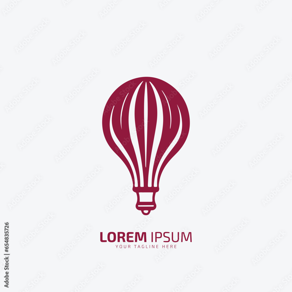 Hot air balloon logo template. Air transport logo. Vector illustration. hot air balloon icon Hot air balloon logo template. Air transport logo. Vector illustration. hot air balloon icon