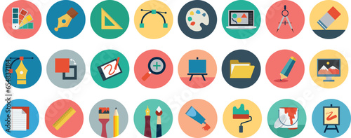 Art icon vector. Education icon pack