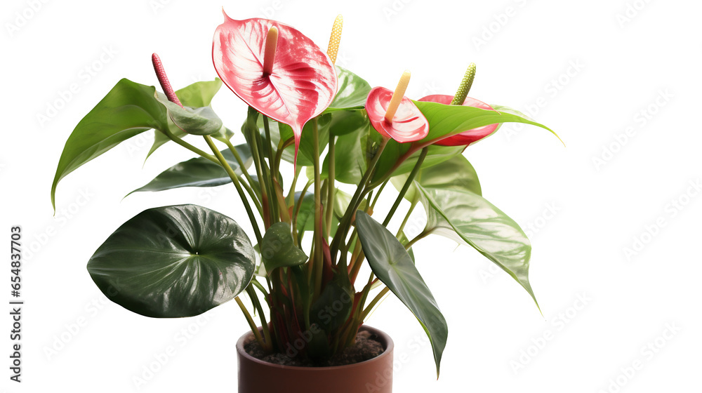 Plante Anthurium (Anthurium andraeanum) avec transparence sans background Plante Anthurium (Anthurium andraeanum) avec transparence sans background