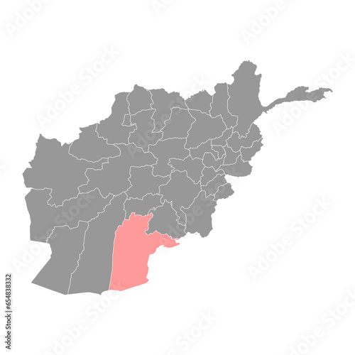 Kandahar province map  administrative division of Afghanistan.