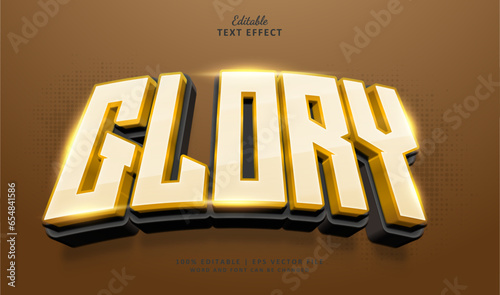 Text Effect Glory Style. Editable Text Effect Style Gold Luxury Export. photo