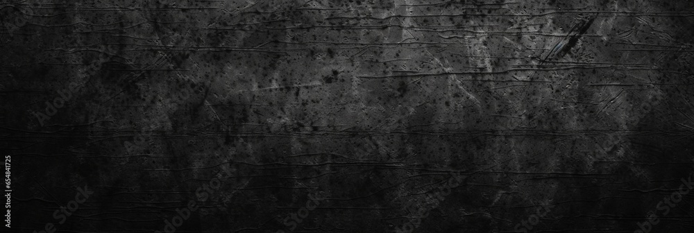 Black Scratched Abstract Background: A grainy, rough texture in deep shades unveils a captivating canvas for a web banner, infusing richness and depth into your online visual narrative - obrazy, fototapety, plakaty 