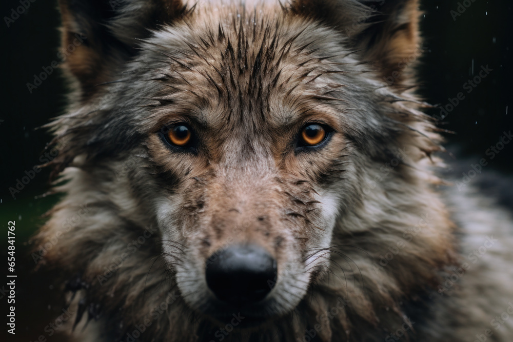 Fototapeta premium Gray wolf in the wild