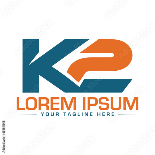 K2 Letter Logo Design Unique and Modern Logo Design