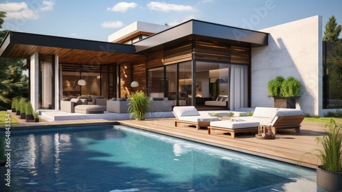 3D rendering of a luxurious...