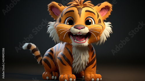 tiger cartoon character HD 8K wallpaper Stock Photographic Image